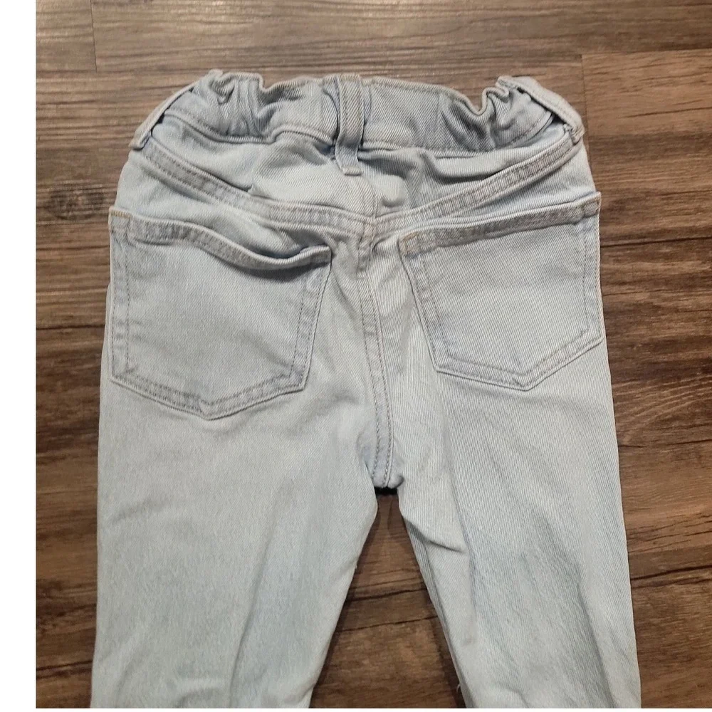 Old Navy Girls Light Wash Distressed High Rise Flare Jeans Size 6